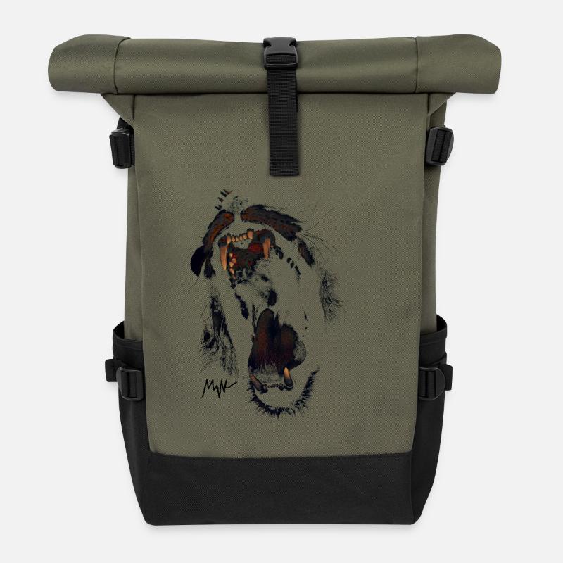 Löwe - Rolltop Rucksack - Olive/Schwarz