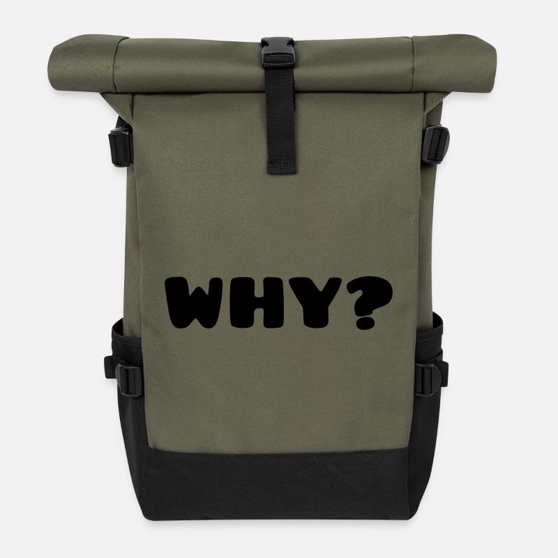 WHY? - Roll Top Backpack - olive/black