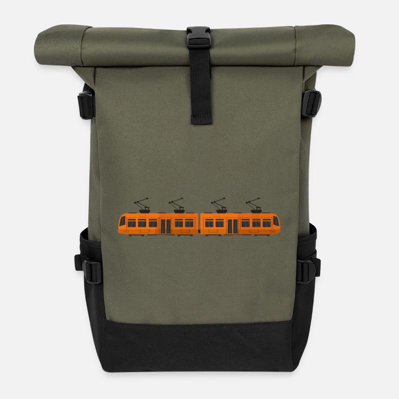 Straßenbahn - Rolltop Rucksack - Olive/Schwarz