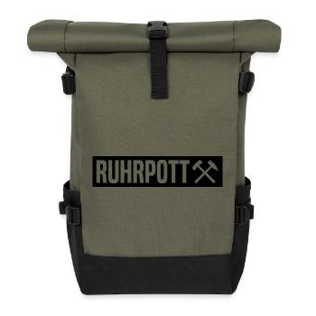 Ruhrpott - Ruhr Pott - Zeche - Zollverein - NRW - Roll Top Backpack - olive/black - Front