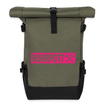Ruhrpott - Ruhr Pott - Zeche - Zollverein - NRW - Roll Top Backpack - olive/black - Front