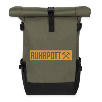 Ruhrpott - Ruhr Pott - Zeche - Zollverein - NRW - Roll Top Backpack - olive/black - Front