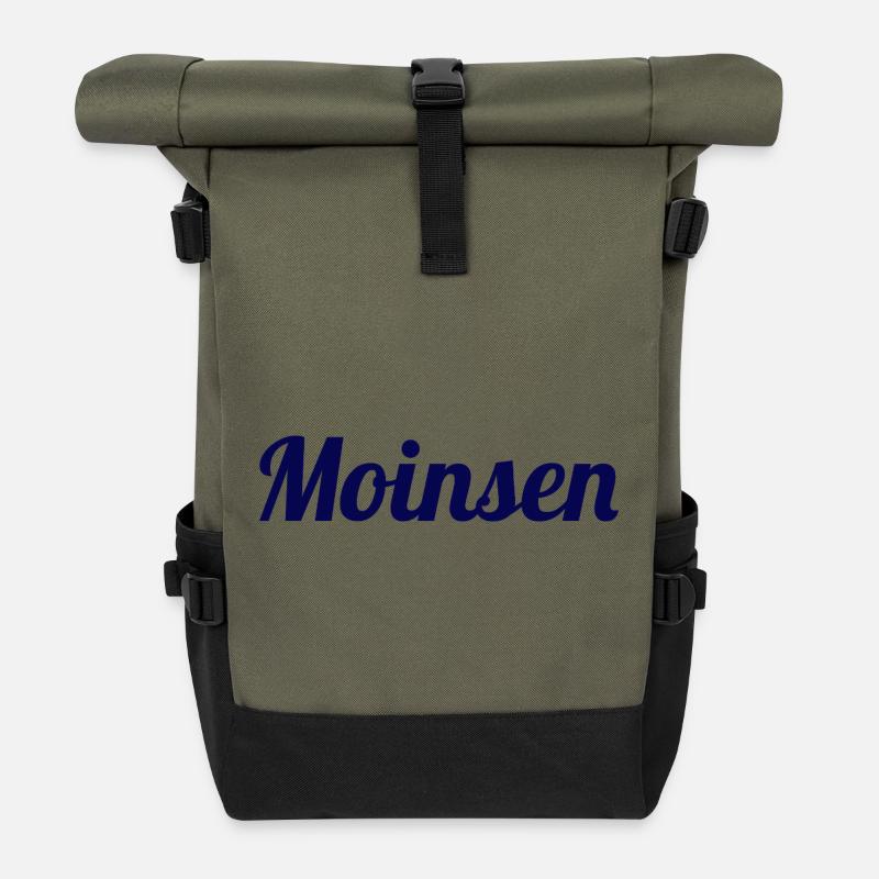 Moinsen! – Das Original für echte Nordlichter - Rolltop Rucksack - Olive/Schwarz