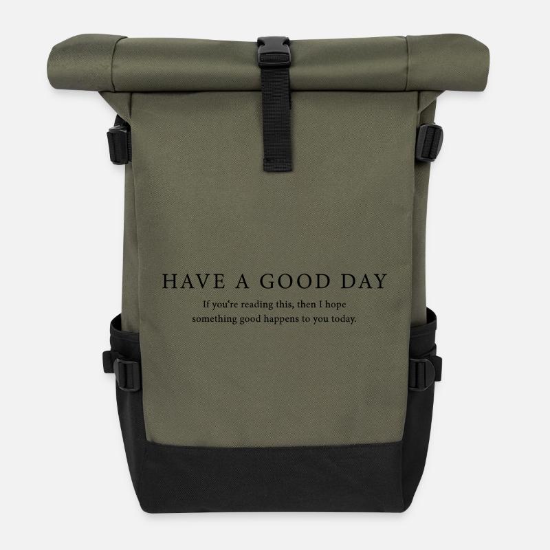 Good Day - Roll Top Backpack - olive/black