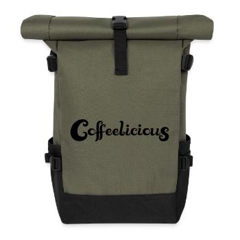 Coffeelicious (en anglais seulement) - Sac à dos roll top - olive/noir - Devant