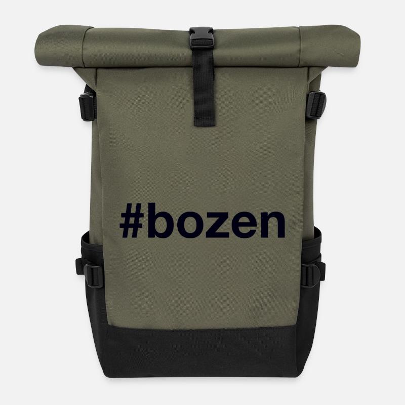 BOZEN Hashtag - Rolltop Rucksack - Olive/Schwarz