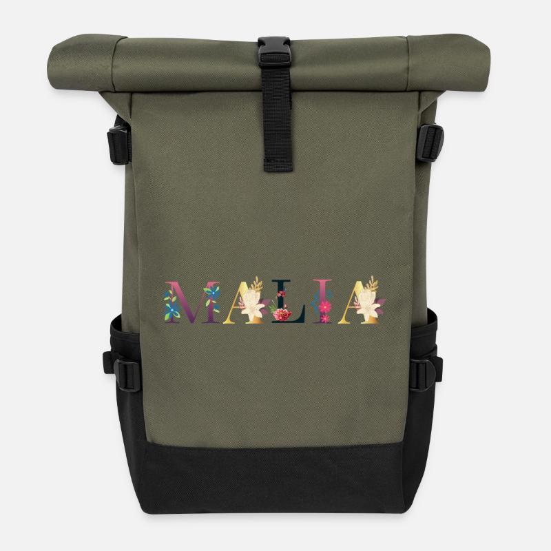 Malia - Sac à dos roll top - olive/noir