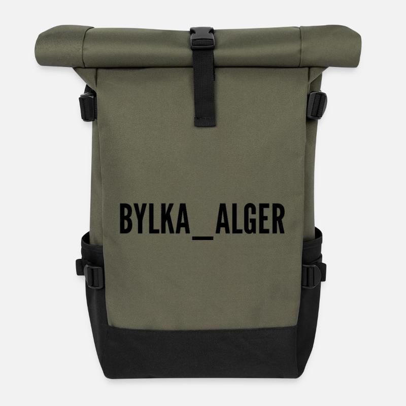 BYLKA_ALGER - Roll Top Backpack - olive/black