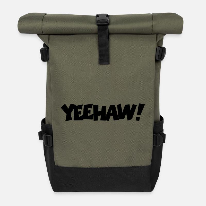 Ouais ! - Sac à dos roll top - olive/noir