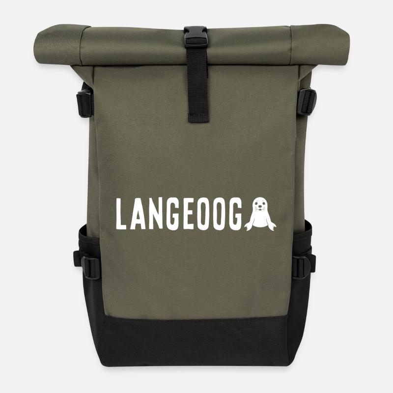 Robbe Langeoog - Rolltop Rucksack - Olive/Schwarz