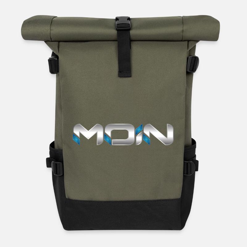 Bonjour - Sac à dos roll top - olive/noir