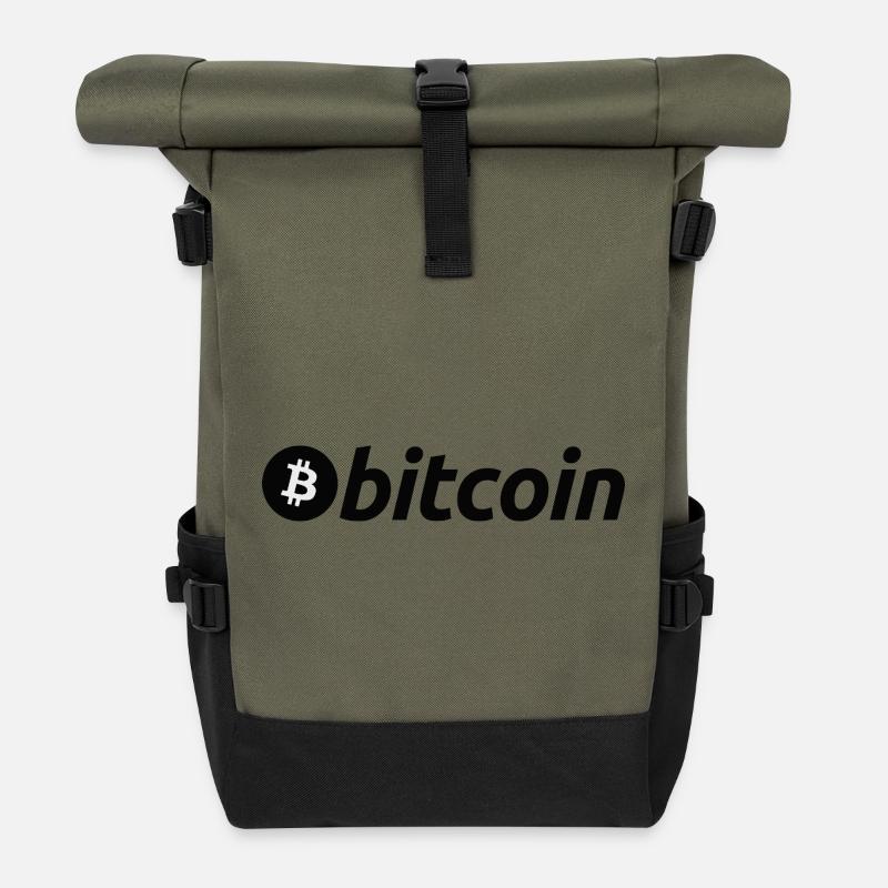 Satoshi Nakamoto - Roll Top Backpack - olive/black