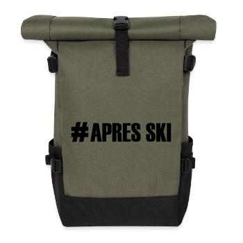 Ski, ski, ski, après-ski, freeski, hiver - Sac à dos roll top - olive/noir - Devant