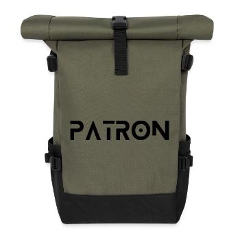 El Patron Lettering – Stylischer Spruch - Rolltop Rucksack - Olive/Schwarz - Vorne