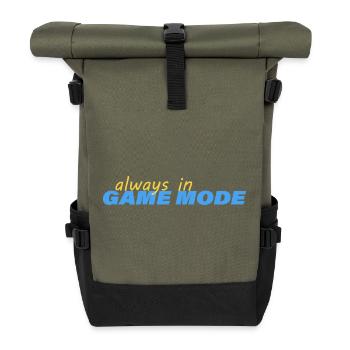 TOUJOURS EN MODE JEU - Sac à dos roll top - olive/noir - Devant