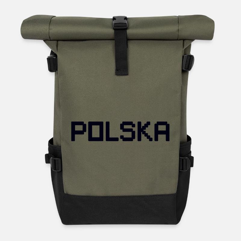 POLSKA Poland - Rolltop Rucksack - Olive/Schwarz