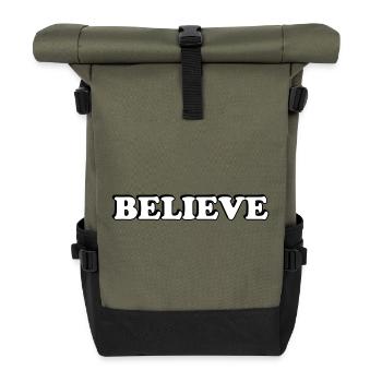 Glauben - Rolltop Rucksack - Olive/Schwarz - Vorne