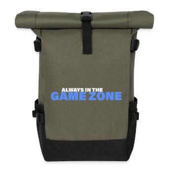 ZONE DE JEU - Sac à dos roll top - olive/noir - Devant