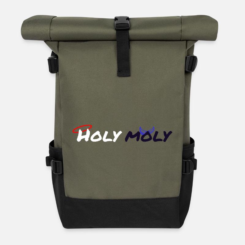 Heiliger Moly-Design - Rolltop Rucksack - Olive/Schwarz
