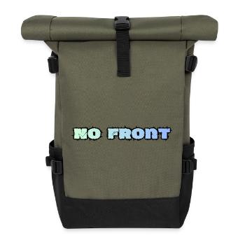 No Front, No Reproach, Youth Language - Roll Top Backpack - olive/black - Front