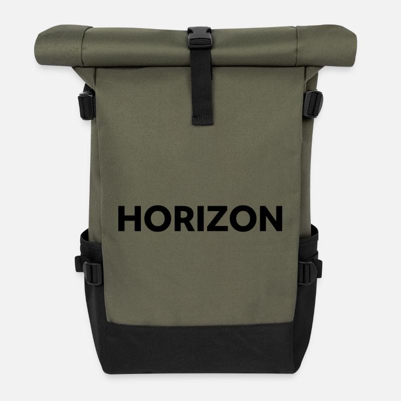 Horizon Noir - Sac à dos roll top - olive/noir