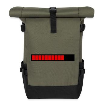 Rectangle loading bar Black Red (75%) - Roll Top Backpack - olive/black - Front