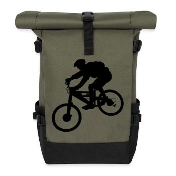 Biker - Rolltop Rucksack - Olive/Schwarz - Vorne