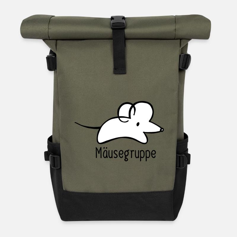 Mäusegruppe - Rolltop Rucksack - Olive/Schwarz