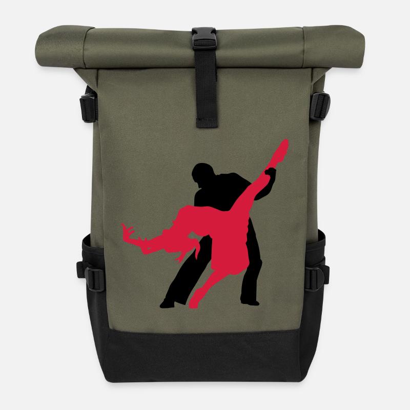 ballroom dancing - Roll Top Backpack - olive/black