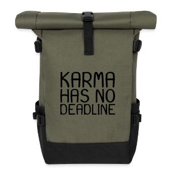 Karma disant - Sac à dos roll top - olive/noir - Devant