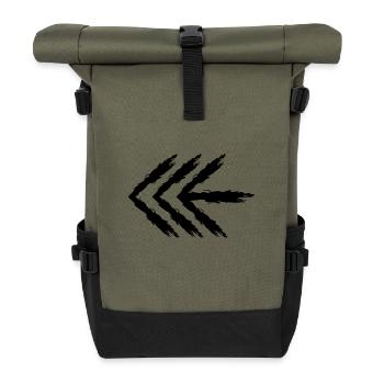 Pfeil nach links Schwarz - Rolltop Rucksack - Olive/Schwarz - Vorne
