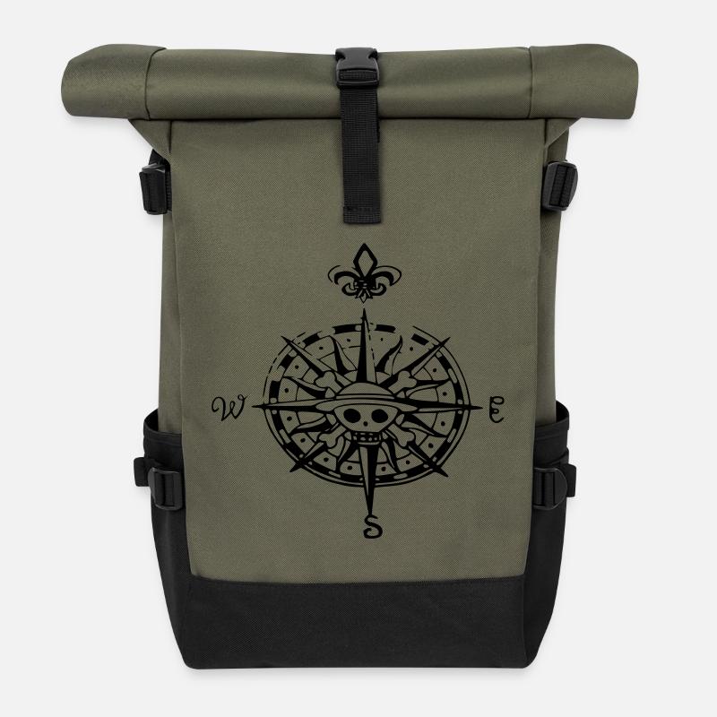 op compas Kompass - Rolltop Rucksack - Olive/Schwarz