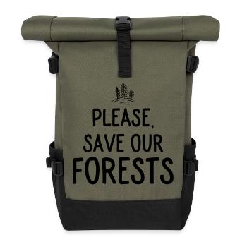 nature conservation - Roll Top Backpack - olive/black - Front