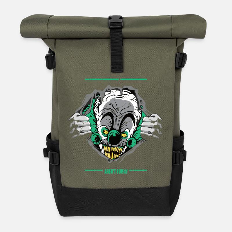 Clown - Rolltop Rucksack - Olive/Schwarz
