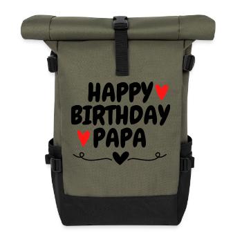 Joyeux anniversaire Papa Anniversaire Personne préférée - Sac à dos roll top - olive/noir - Devant