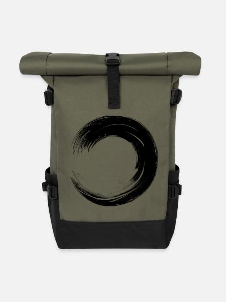 Kreis Kreise - Rolltop Rucksack - Olive/Schwarz