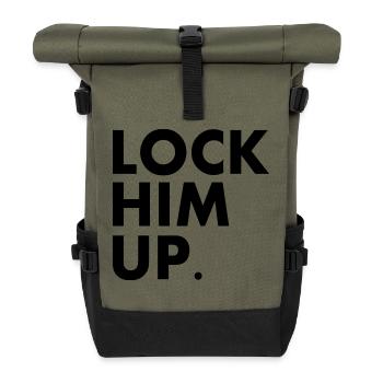 Lock him up - Rolltop Rucksack - Olive/Schwarz - Vorne