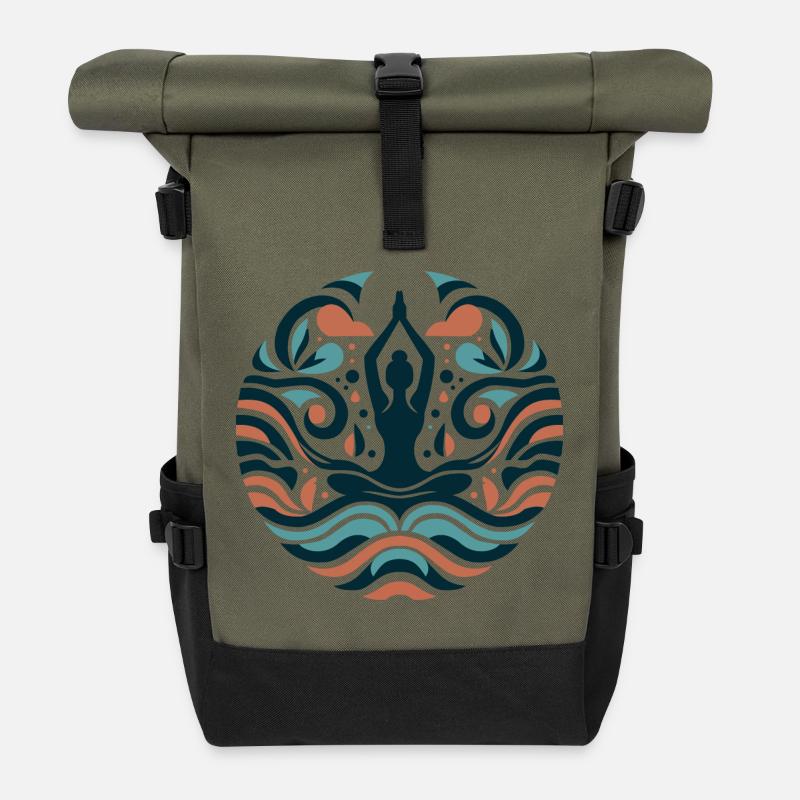 Yoga - Roll Top Backpack - olive/black