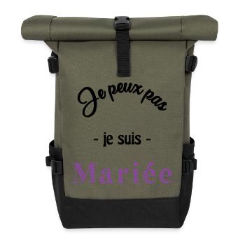 HOCHZEIT. ZUKÜNFTIGE BRAUT - Rolltop Rucksack - Olive/Schwarz - Vorne