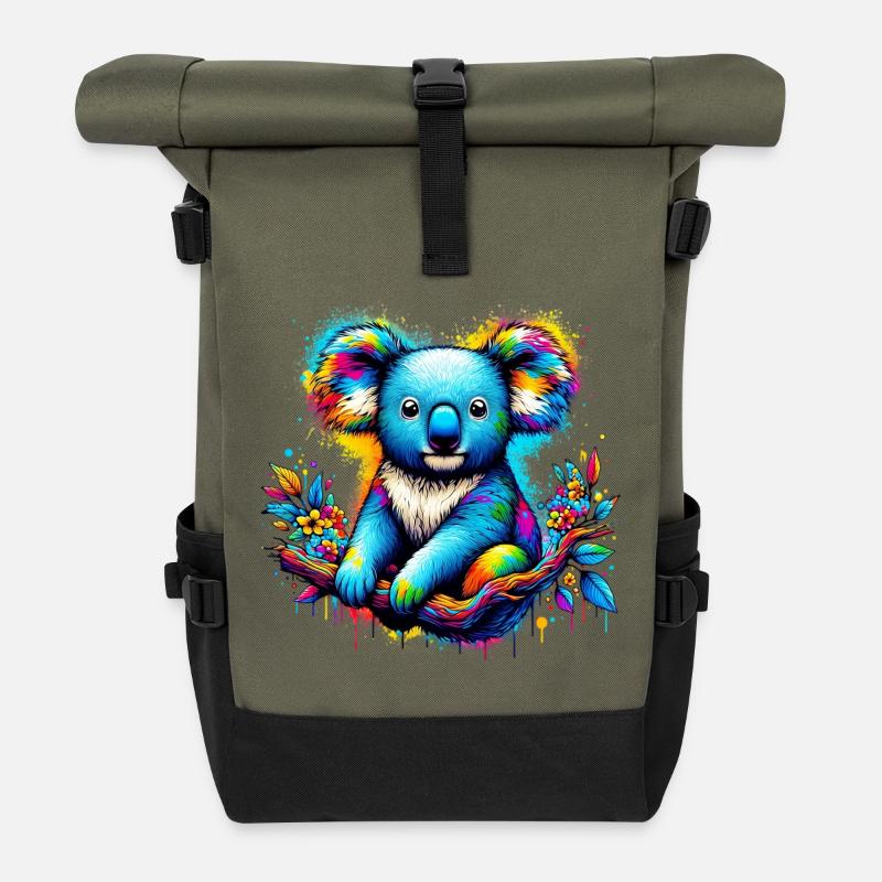 Koala - Rolltop Rucksack - Olive/Schwarz