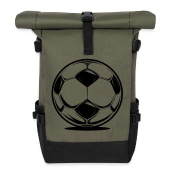 Football Graphics - Roll Top Backpack - olive/black - Front