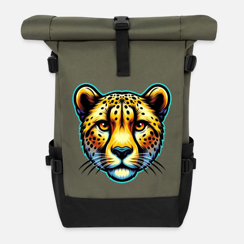 Guépard - Sac à dos roll top - olive/noir