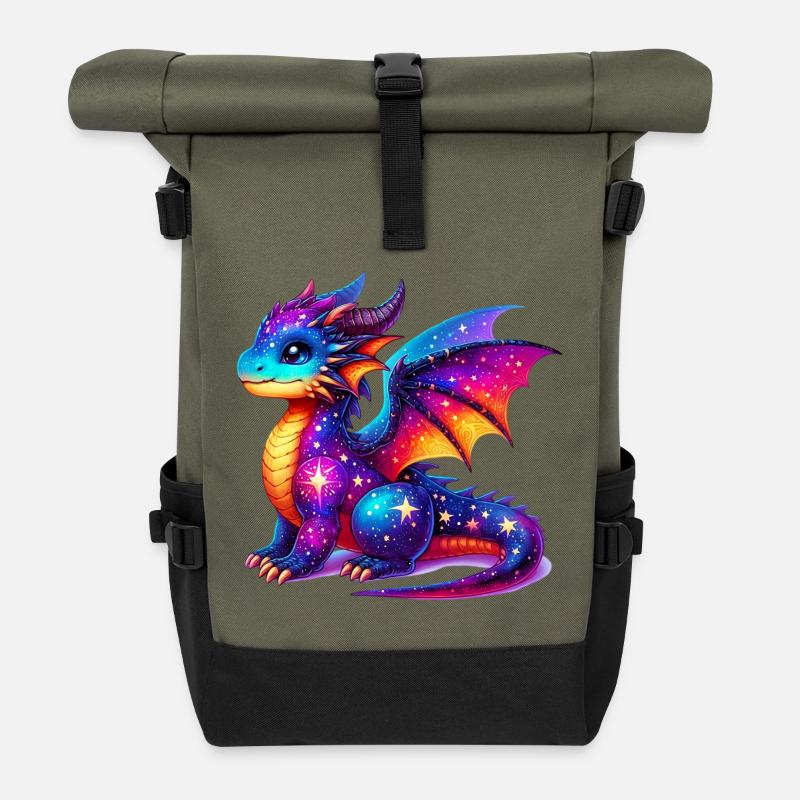 Dragon - Sac à dos roll top - olive/noir