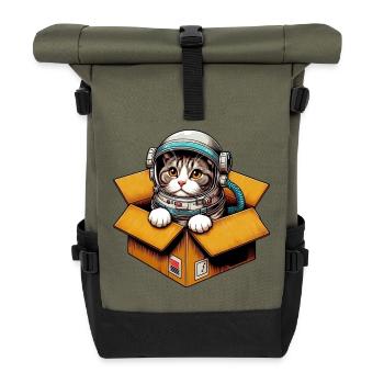 Chat astronaute - Sac à dos roll top - olive/noir - Devant
