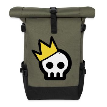 Crâne Roi - Sac à dos roll top - olive/noir - Devant
