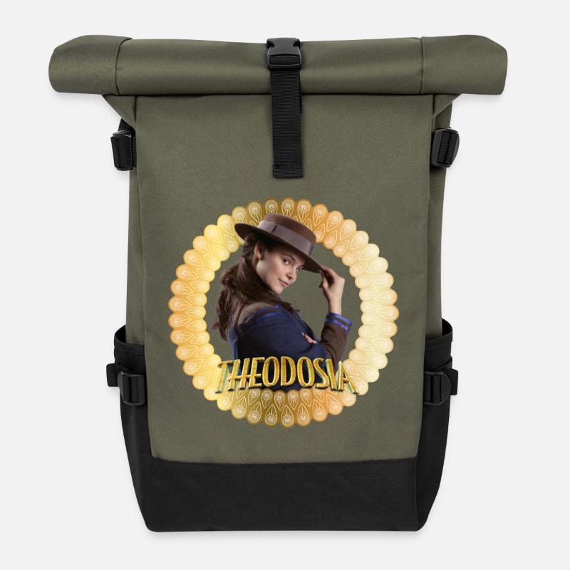 Theodosia Theo Mit Logo - Rolltop Rucksack - Olive/Schwarz