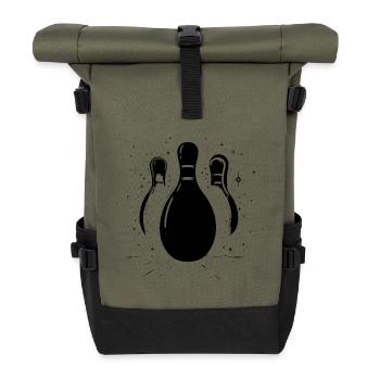 Bowling Game - Roll Top Backpack - olive/black - Front
