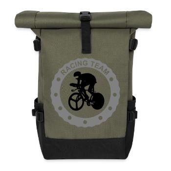 Racing Team - Roll Top Backpack - olive/black - Front