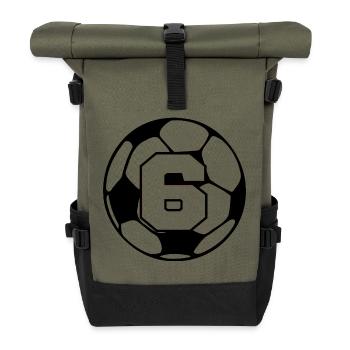 Issue 6 football - 6th anniversary - Roll Top Backpack - olive/black - Front