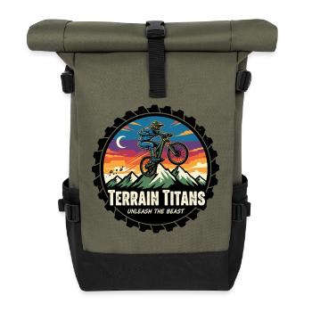Terrain Titans MTB Sunset Dash - Roll Top Backpack - olive/black - Front